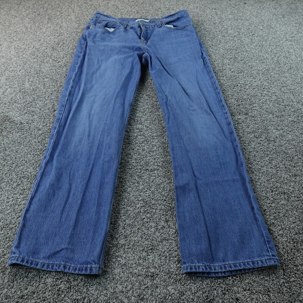 Levis Jeans Womens 32 Dark Blue Denim Pants Low Pro Straight High Rise‎ Casual